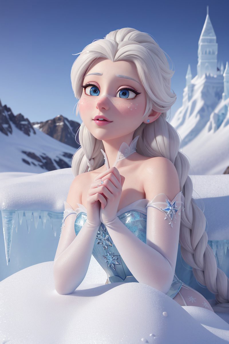 masterpiece, best quality, absurd res, maximum detail, intricate detail, extremely clear, lovely cute adorable (elsa \(fro...
